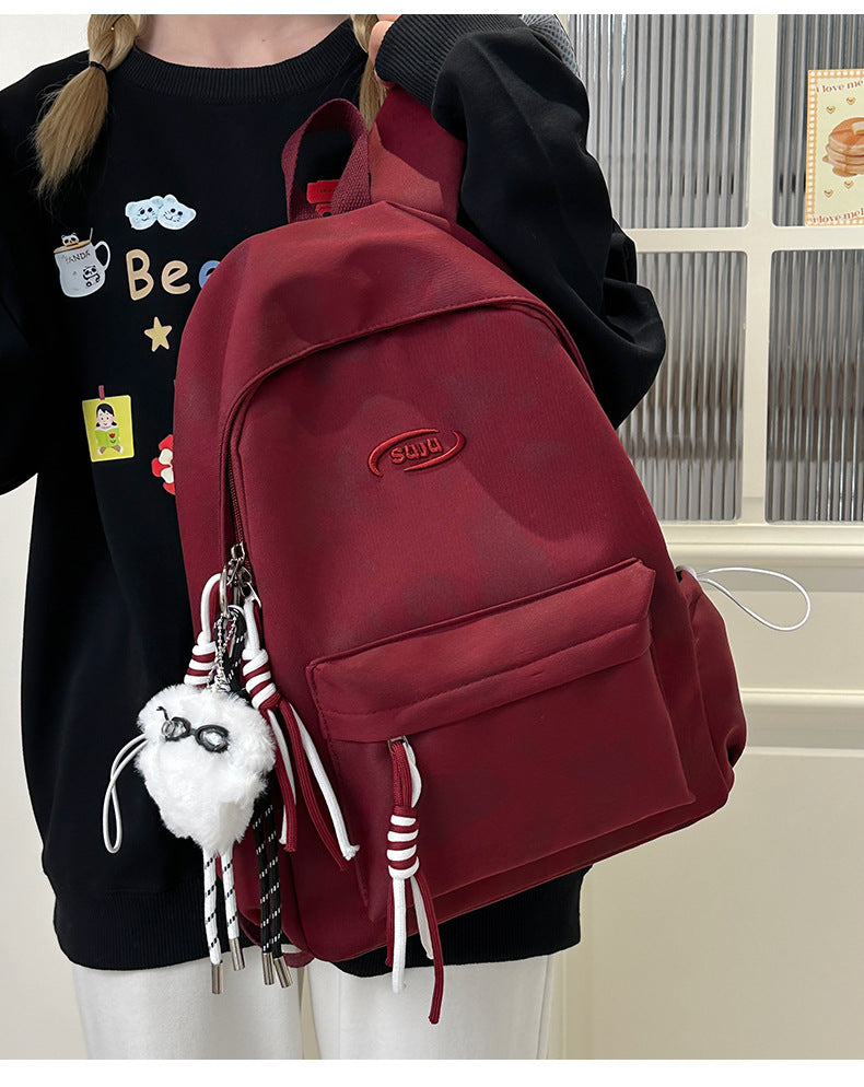 New Retro Backpack Men's Mountaineering Bag Backpack Junior High School Student Travel Bag Personalized High School Student College Student Bag Female