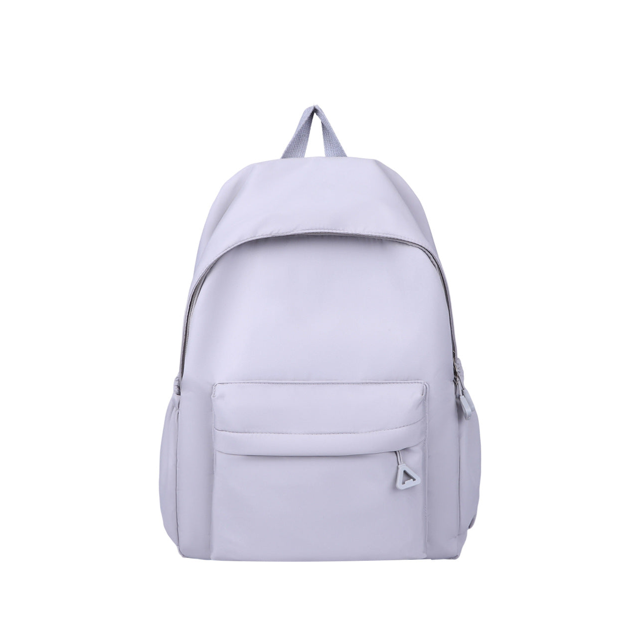 Solid Color Simple Backpack with Printable Logo Casual Canvas Backpack Large Capacity Junior High School Student High School Student Bag