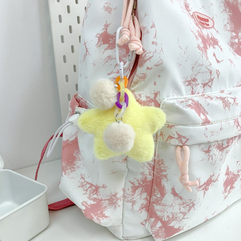 Korean Style Large Capacity Student Backpack Tie-Dye Ink Senior high school College Students Japanese Style Backpack National Fashion Western Style Schoolbag