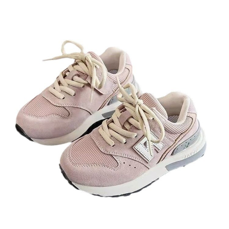 Hong Kong Style 2025 Girls Spring and Autumn Trendy Brand Casual Shoes Fashionable Korean Style Boys sneaker Children Grey Forrest Gump Shoes