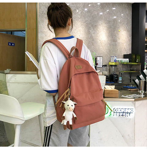 Cross-Border Schoolbags for Girls, Junior High School Students and High School Students Backpacks 2024 New College Students Men's Large-Capacity Travel Backpacks