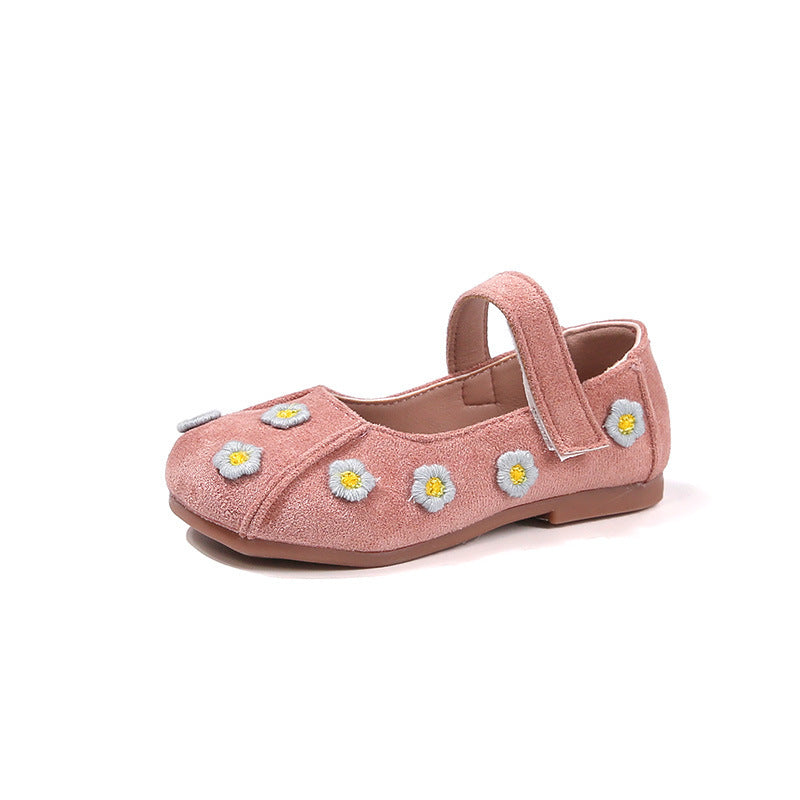 Girls Princess Shoes 2025 New Spring and Autumn Leather Shoes Small Fragrance Style Children's Soft Sole Baby Shoes Flower Shoes