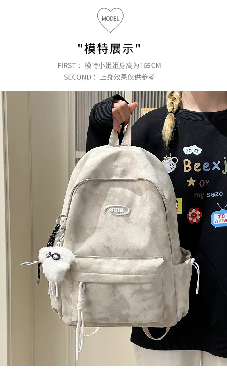 New Retro Backpack Men's Mountaineering Bag Backpack Junior High School Student Travel Bag Personalized High School Student College Student Bag Female