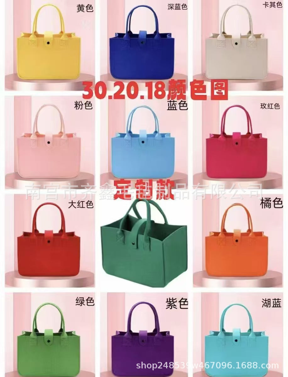 Factory Supplies Trendy Bags for 100-Day Celebrations, Birthday Favors, Cartoon Felt Bags, Student Lunch Box Storage