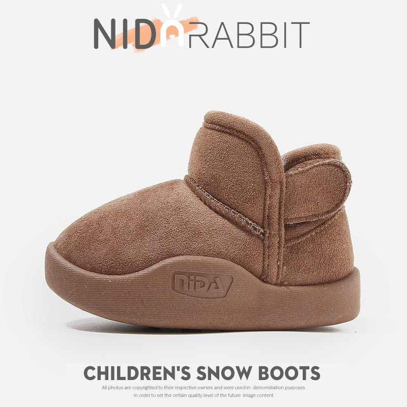 Children's Snow Boots Girls fleece-lined Thickened Boys Snow Cotton Children 2024 New Winter Big Cotton Shoes for Boys