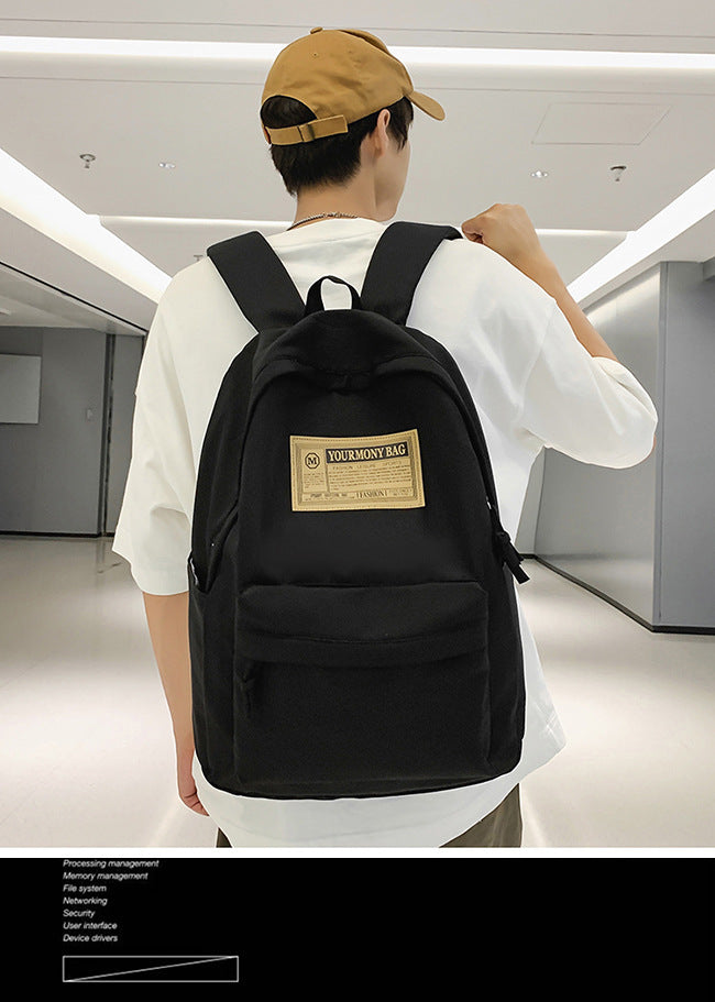 School Bag Female Campus Trendy Backpack 2025 New College Student Simple Junior High School High School Backpack Male Commuter Computer Bag