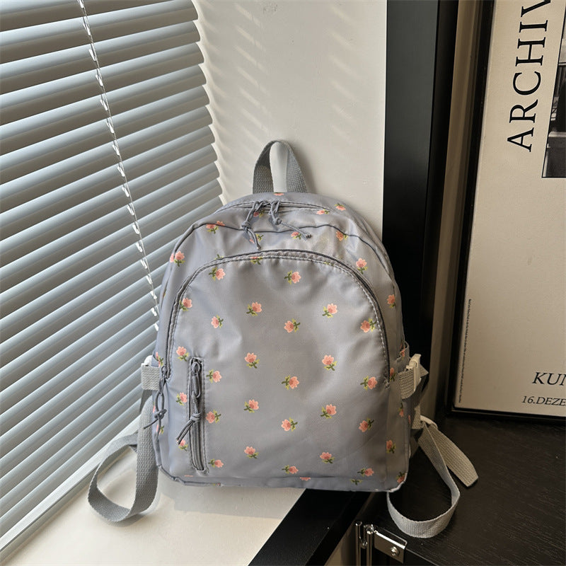 Fashionable and Simple Printed Backpack, Trendy and Trendy, Lightweight, Large-Capacity, Personalized School Bag for Middle School Students, Women's Backpack