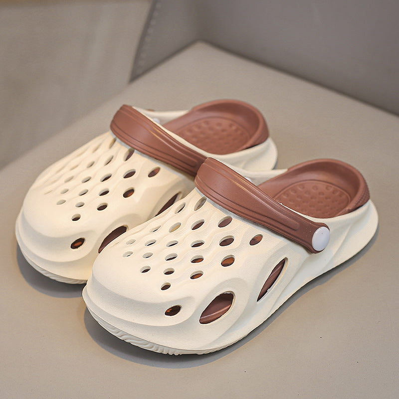 Hole Shoes Children's Slippers Boys Sandals Boys Non-slip Middle and Big Children's Shoes Baby Beach 2025 Men's and Women's New Arrival