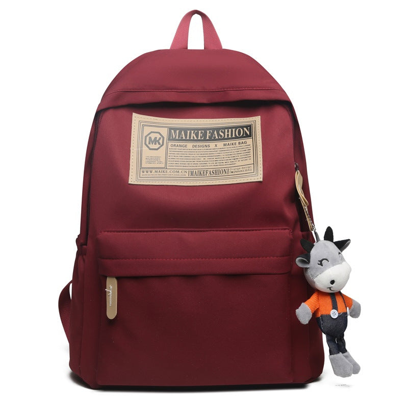 2025 New Student Schoolbag Casual Simple Large Capacity Computer Bag Junior High School Student Backpack Commuter Backpack
