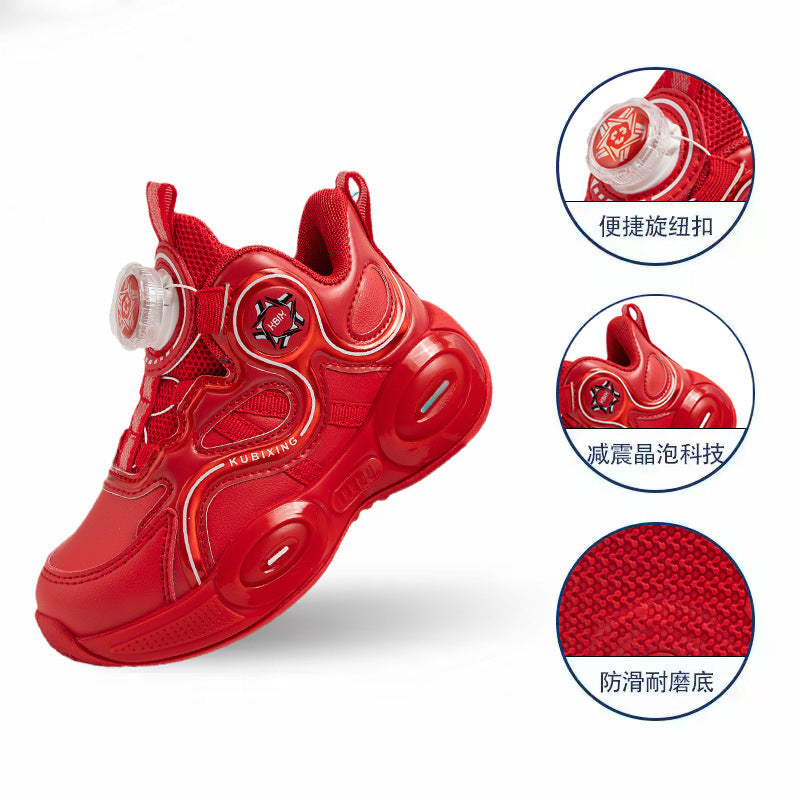 Children's sneaker New 2025 Spring and Autumn Spring Festival Red Fashion Boys and Girls Torre Shoes Casual Shoes Children's Shoes