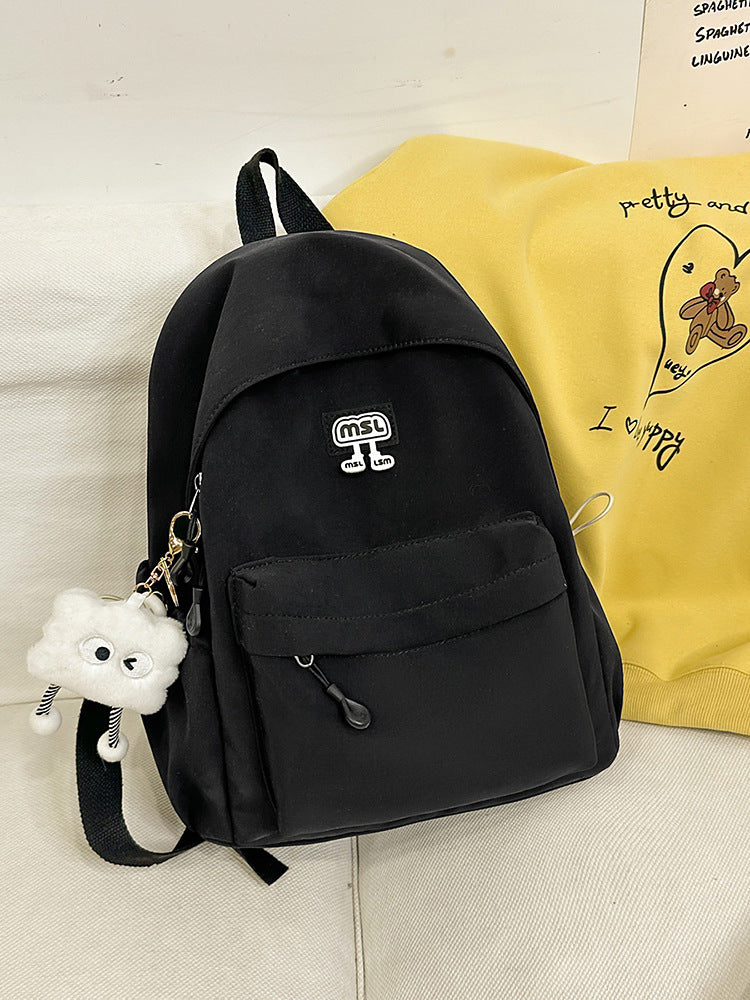 New School Bag Female College Student Large Capacity Backpack Lightweight Simple Short-Distance Travel Backpack High School Student School Bag