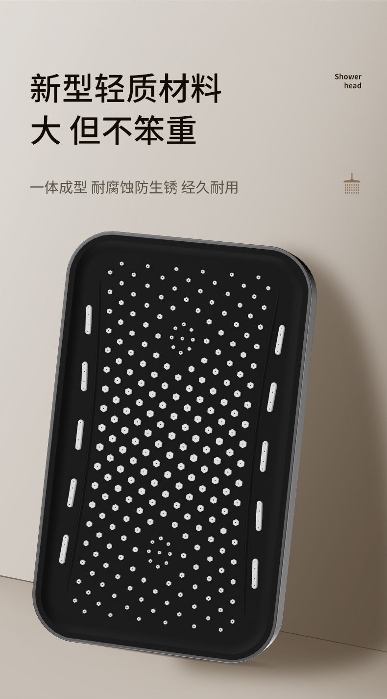 Panel grande de 36CM, cabezal de ducha supercargo montado en el techo de gran flujo, conjunto de 3 modos, lluvia de alta presión, accesorios de ducha de baño