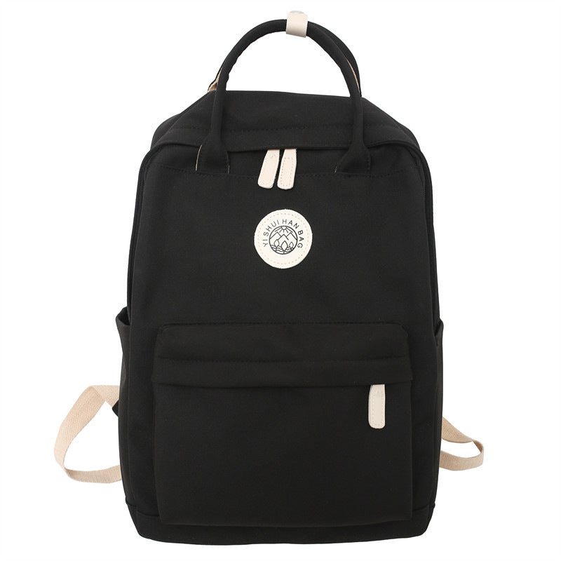 Student Schoolbag Large Capacity Fresh Sweet Backpack Western Style High Textile Commuter All-match Casual Business Computer Bag
