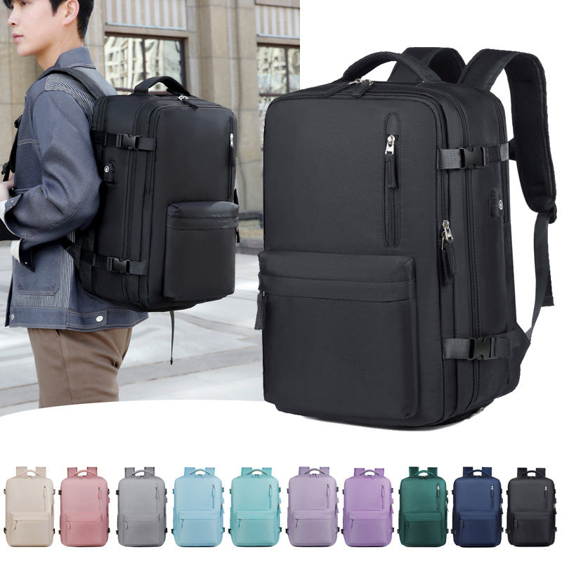 Cross-Border Simple Large-Capacity Business Commuter Backpack High-End Backpack Men's Travel Bag Multi-Functional Computer