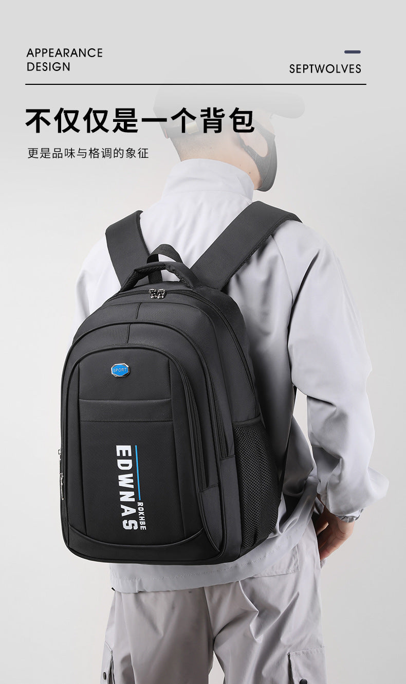 Foreign trade business backpack Oxford cloth men's and women's new computer backpack outdoor junior high school student travel schoolbag