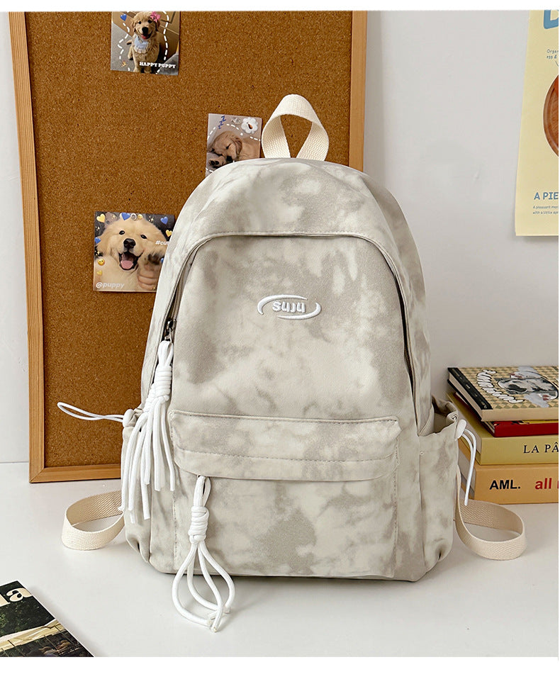 New Retro Backpack Men's Mountaineering Bag Backpack Junior High School Student Travel Bag Personalized High School Student College Student Bag Female