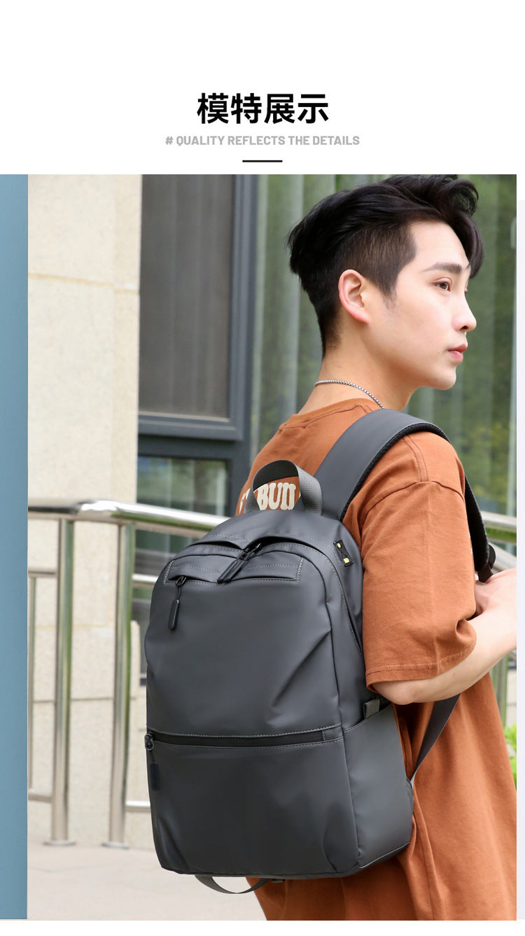 Large Capacity Schoolbag Junior High School Business Backpack Men's Advanced Sense Computer Bag Simple Lightweight New Cross-border Backpack
