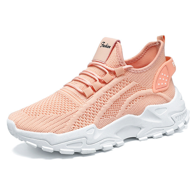 Women's Shoes, New Summer Models, Foreign Trade Wholesale Running Shoes, Mesh Breathable Retro Thick-Soled Dad Shoes, Korean Style Sports Shoes
