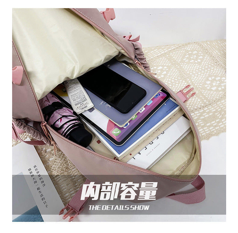 Cute Backpack 2026 New Model Large Capacity Fashionable and Stylish High School Student Schoolbag Female Korean Style Junior High School Student Backpack