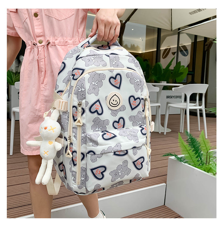 Student Schoolbag Japanese Style Simple Korean Style Backpack for Middle School Students and College Students Girls Cute Casual All-match Backpack