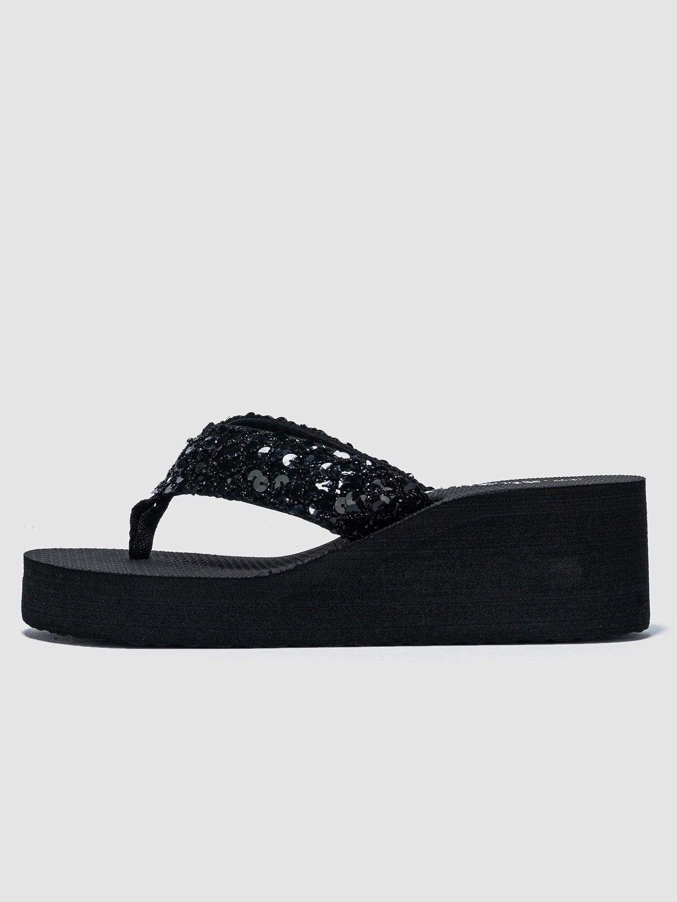 2024 Summer foreign trade cross-border classic sequined wedge sandals Flip Flops