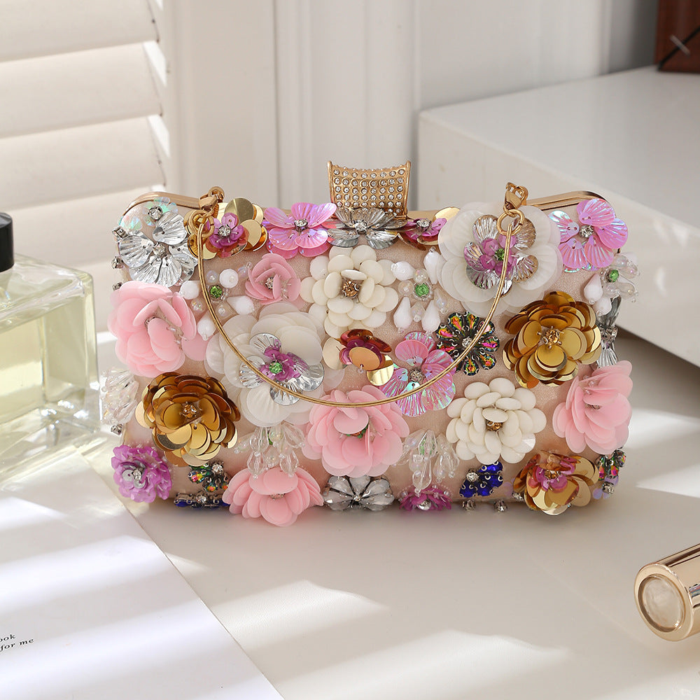 New High-end Flower Evening Bag Cross-border Bridal Evening Bag Creative High-value Flower Daofei Bag