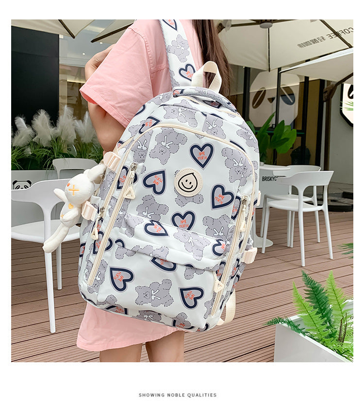 Student Schoolbag Japanese Style Simple Korean Style Backpack for Middle School Students and College Students Girls Cute Casual All-match Backpack