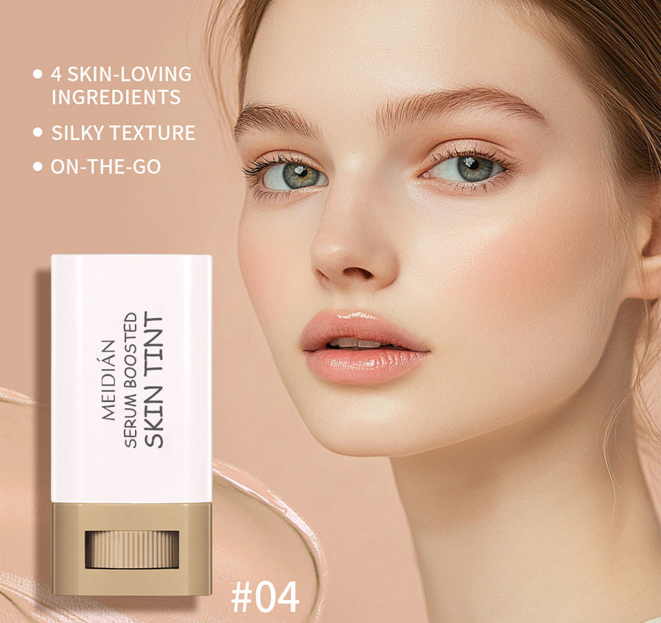 1/2 Uds. Barra de tinte de piel resistente al agua nutritiva suero teñido sólido base bálsamo cara teñida contorno de cara palo Maquillaje facial