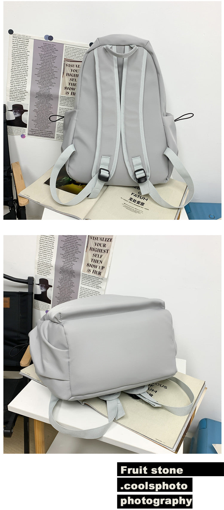 New Nylon Backpack Men's Computer Bag Men's Casual Senior high school College Student Schoolbag Simple Travel Backpack Wholesale