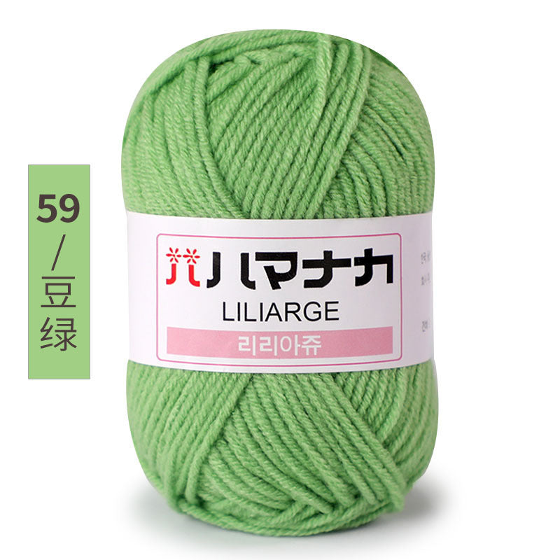 Four and a half two milk cotton 4 strand doll thread Korean cotton medium thick baby wool crochet hand thread wholesale