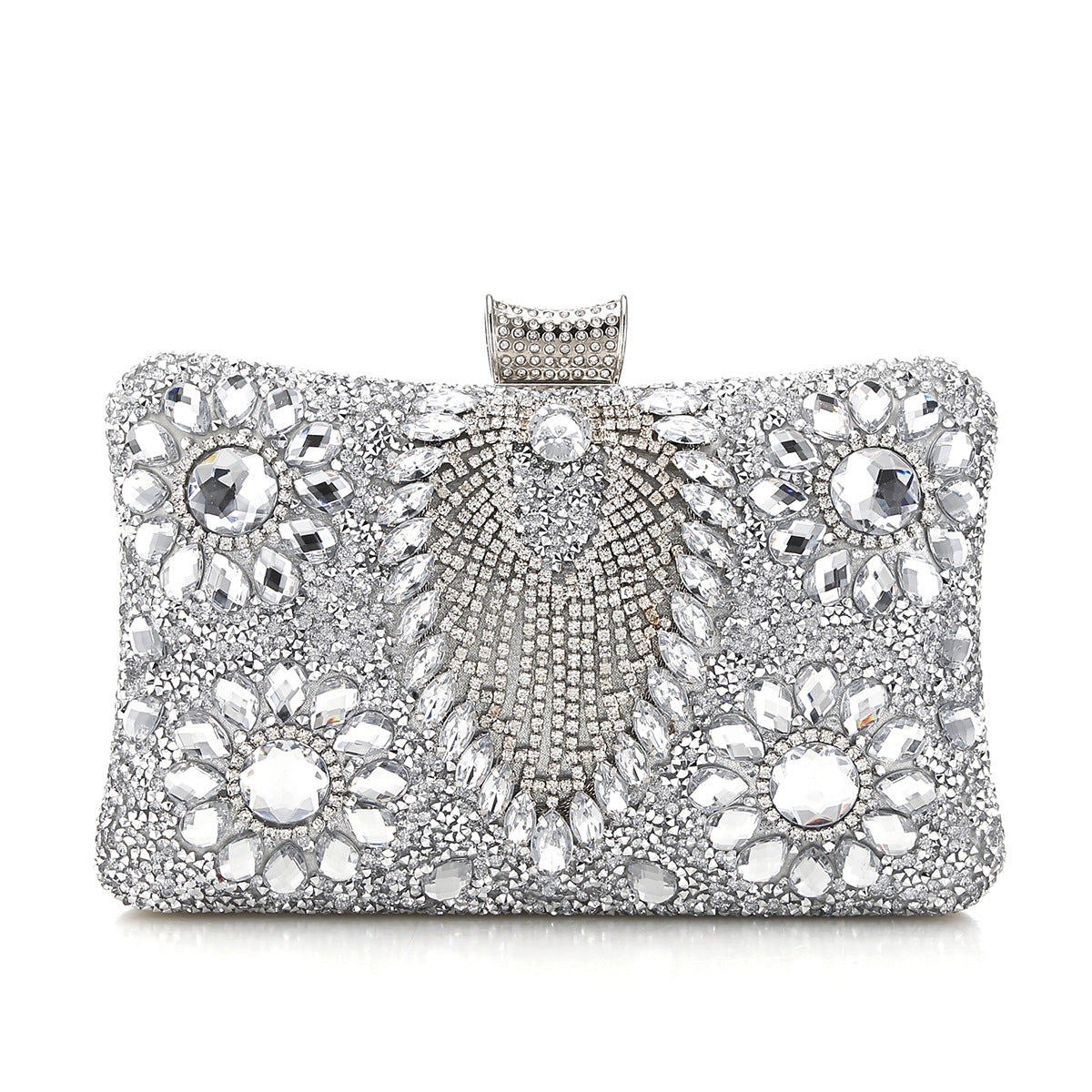 Cross-Border New Women's Evening Bag, European and American Clothing, Versatile Evening Bag, Inlaid Hand-Held Shoulder Bag, Cross-Body Hand-Held Women's Bag