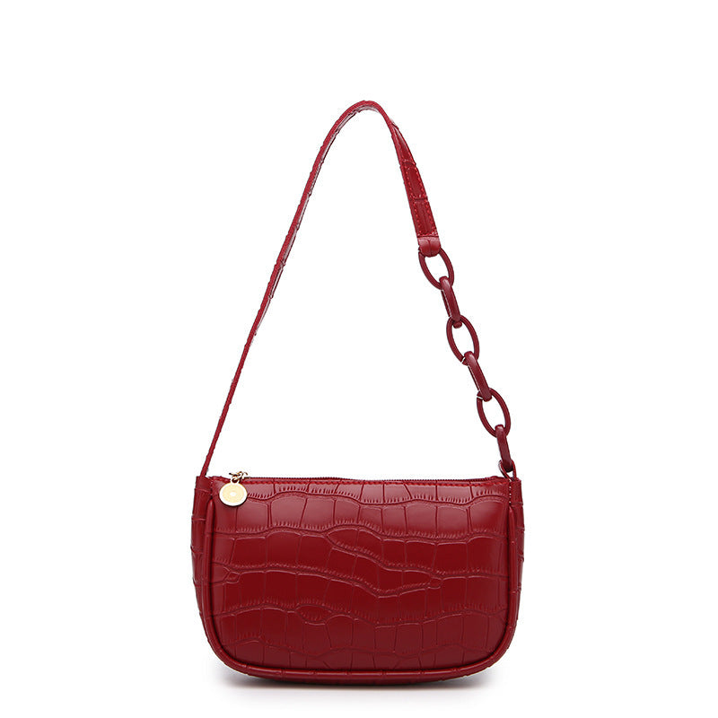 Hobo Underarm Bag 2026 Ladies Handbags Crocodile Pattern Underarm Bag Fashionable Internet Celebrity Women's Shoulder Bag