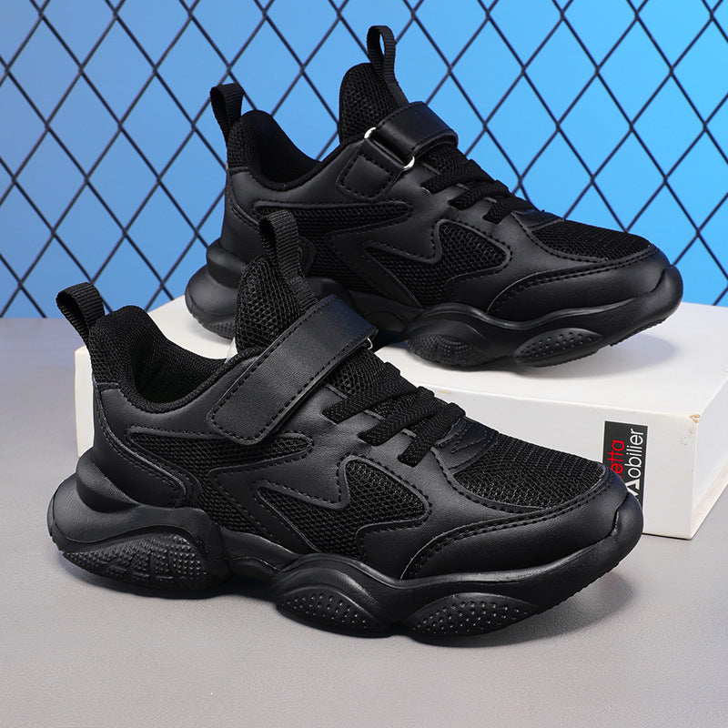 Wholesale children's shoes mesh breathable soft bottom small white shoes for boys and girls in the big children's solid color campus performance white shoes running shoes