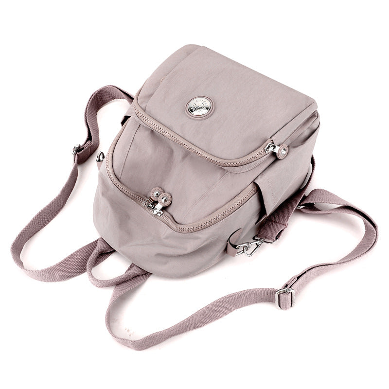 Lightweight waterproof nylon cloth bag large capacity student schoolbag fashion women's backpack trendy shopping travel bag
