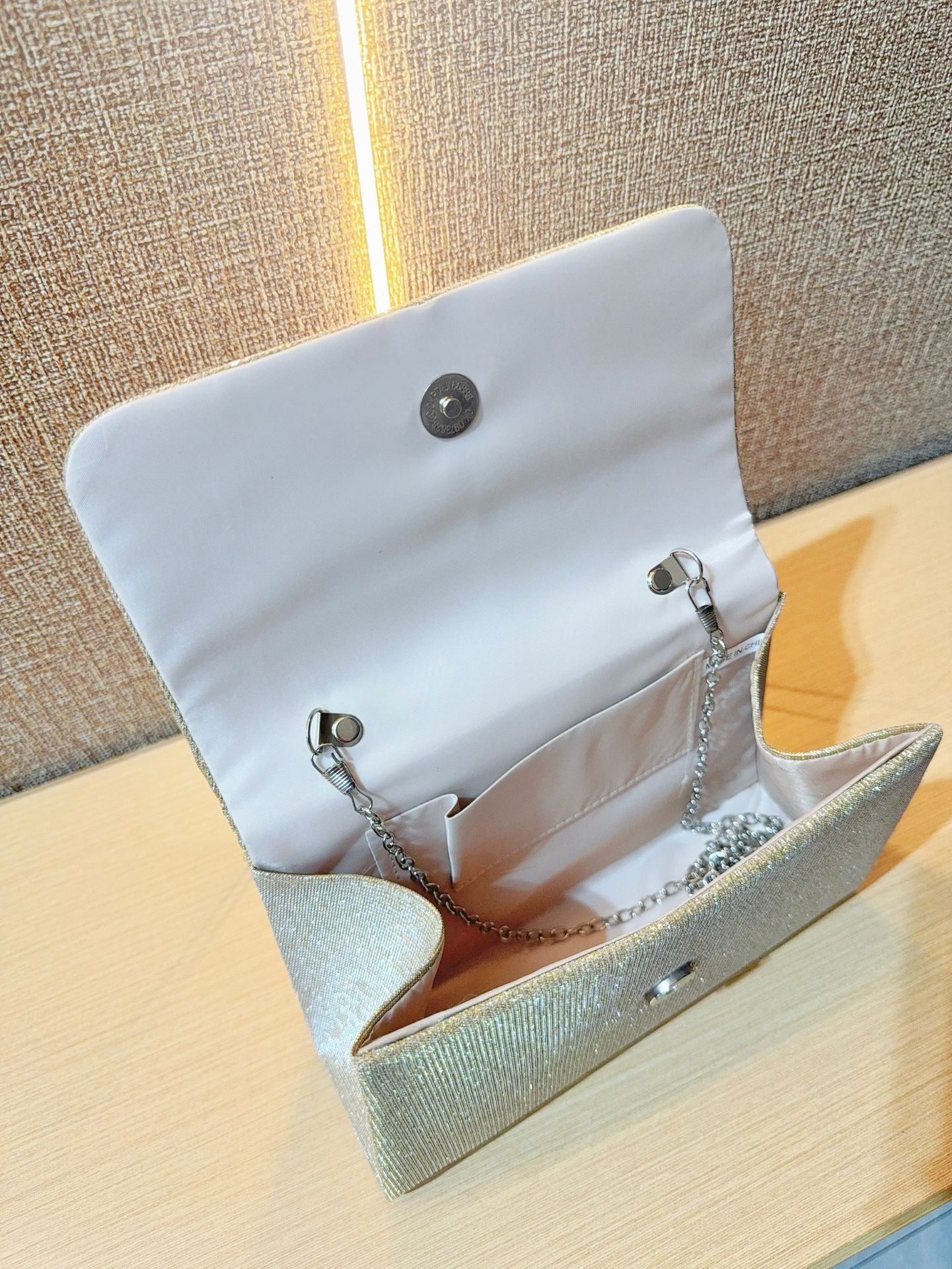 New Cross-border European and American Style Pleated Handbag Wedding Dress Birthday Banquet Evening Bag Diamond-encrusted Evening Bag