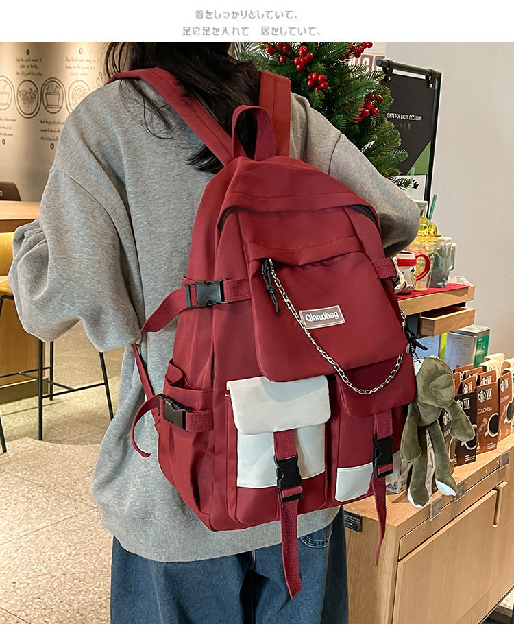 Original Niche Non-Colliding Trendy and Cool Boys' Schoolbags, Female Junior High School Students' Large-Capacity and Good-Looking High School Students' Backpacks