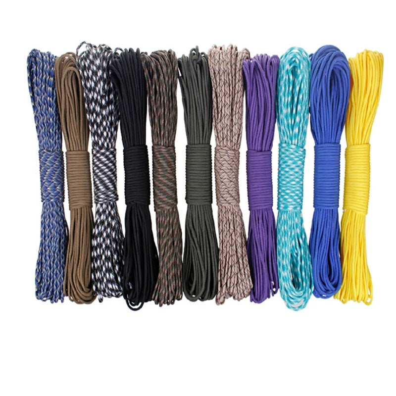 7-core 4mm umbrella rope polypropylene fiber multi-function mountaineering paratrooper traction rope life-saving equipment fixed safety umbrella rope