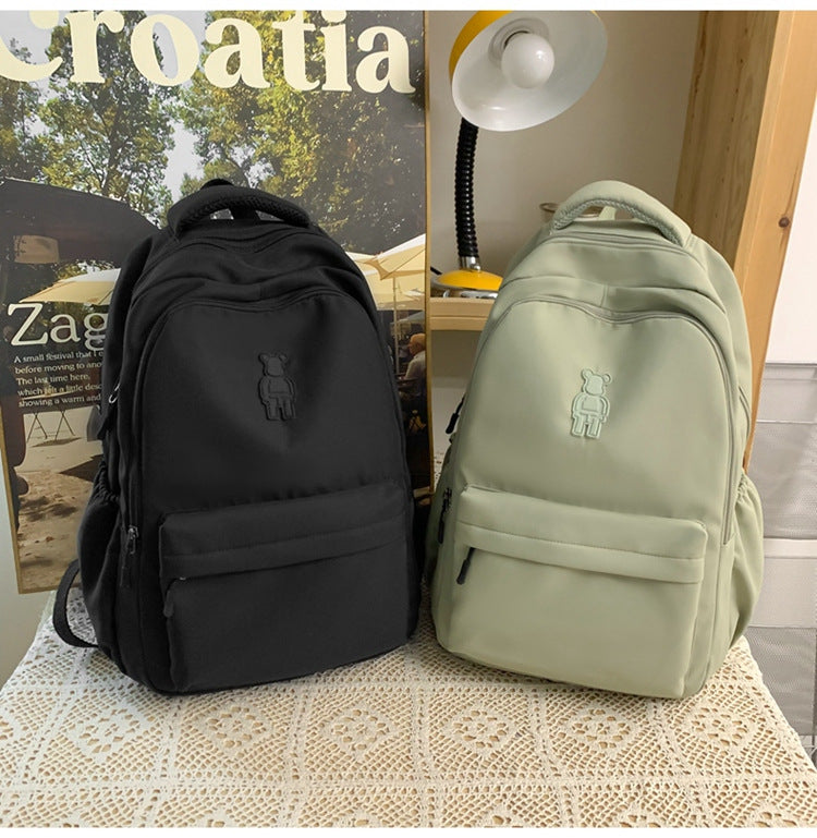 Simple Youth Campus Schoolbag Fashion Trend College Student Backpack Nylon Breathable Class Commuter Women Backpack