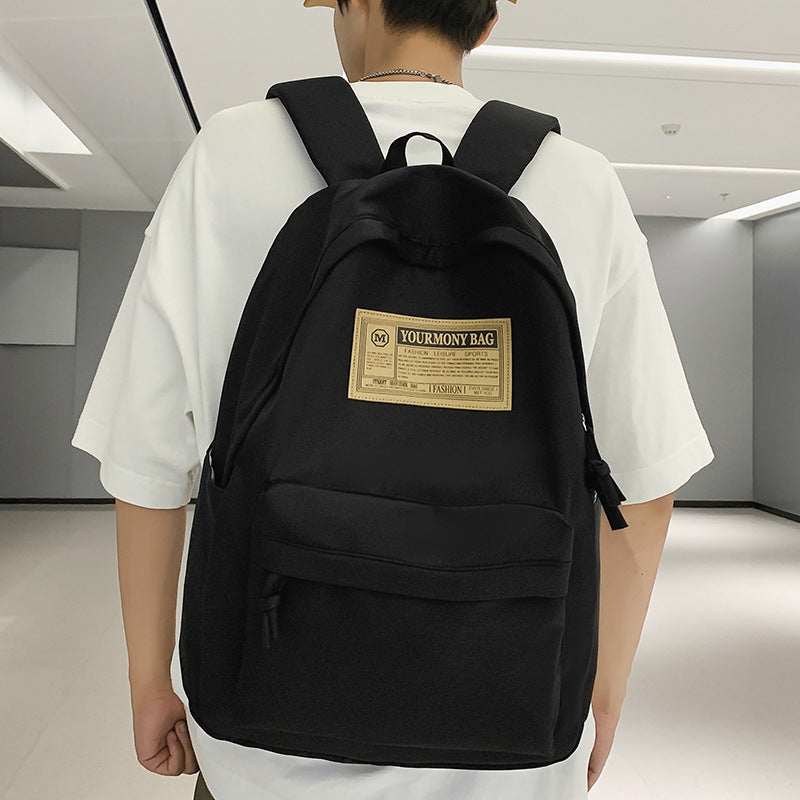 School Bag Female Campus Trendy Backpack 2025 New College Student Simple Junior High School High School Backpack Male Commuter Computer Bag