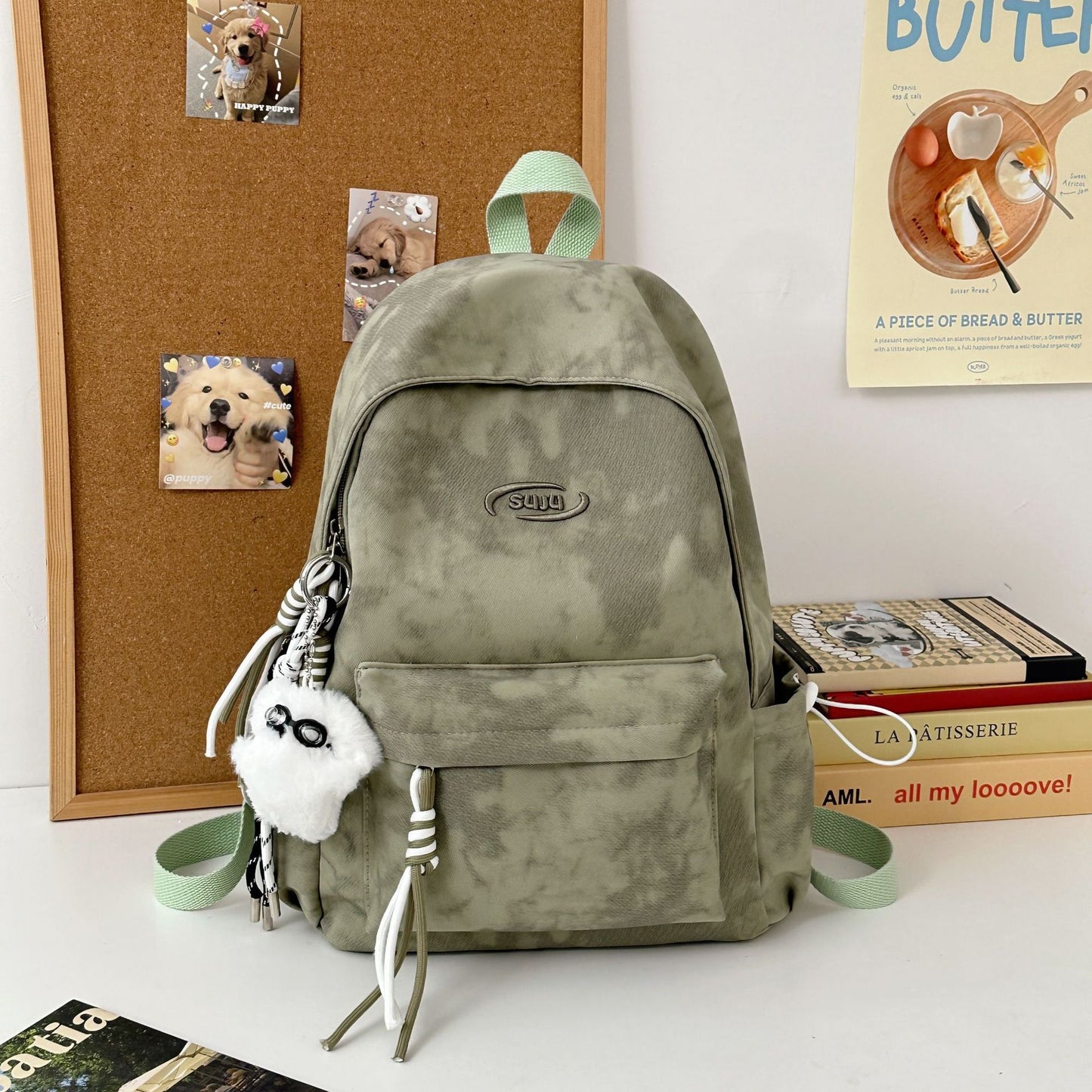 New Retro Backpack Men's Mountaineering Bag Backpack Junior High School Student Travel Bag Personalized High School Student College Student Bag Female
