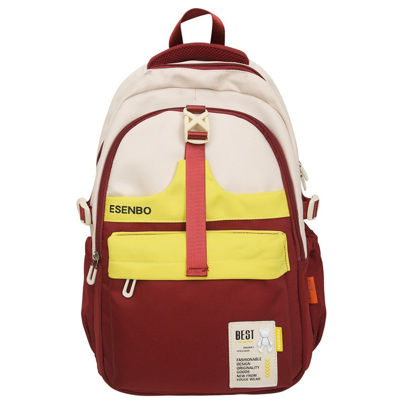 Schoolbag Women's Korean-style Harajuku Backpack Campus Style Junior High School Senior high school Student Schoolbag Simple Fashionable Large Capacity Backpack