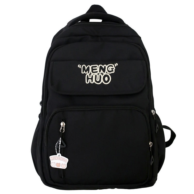 Junior high school Senior high school student schoolbag Korean leisure backpack 2024 autumn new large capacity simple trend backpack