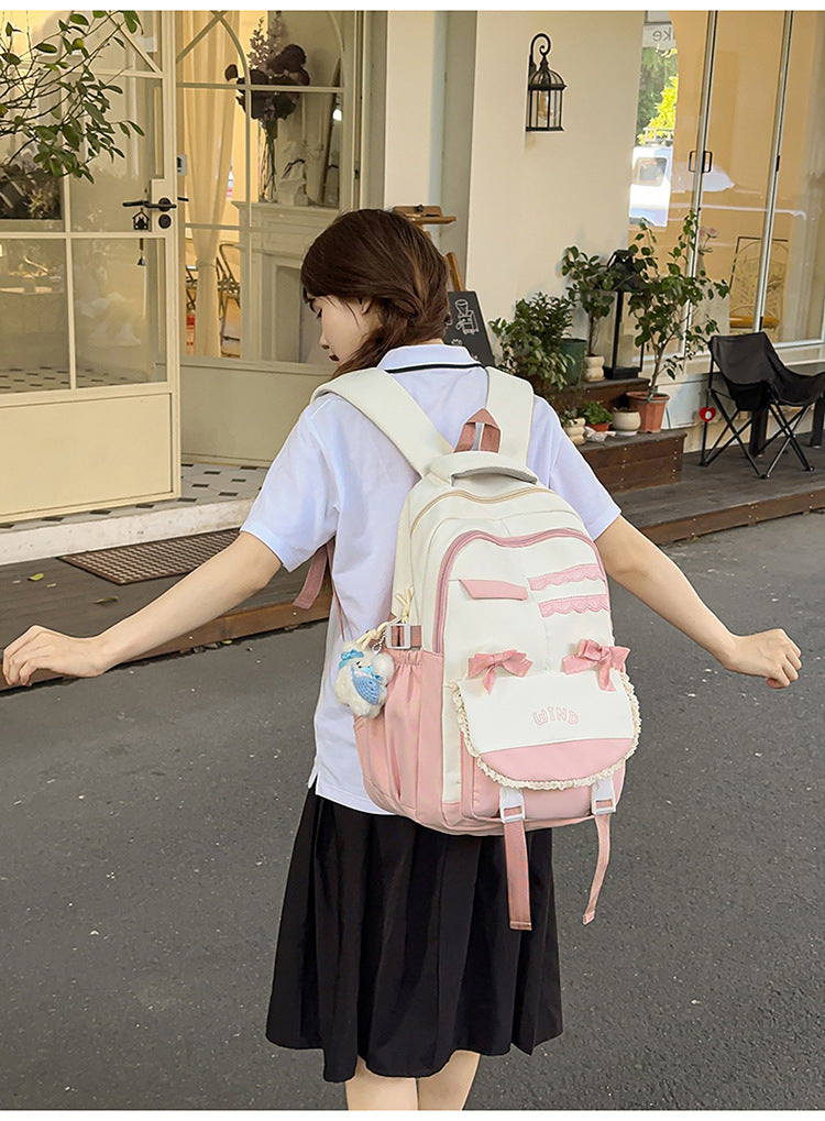 Wholesale Backpack Travel New Korean Style Fashion Large Capacity Junior High School and High School Student School Bag Leisure Travel School Bag
