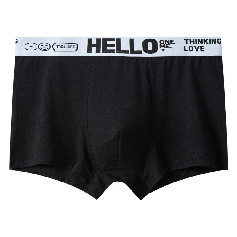 Men's underwear men's wholesale plus size waist antibacterial breathable comfortable cotton texture boxer shorts head male manufacturers on behalf of the hair
