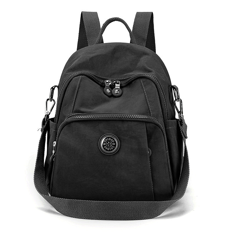 Lightweight waterproof nylon cloth bag large capacity student schoolbag fashion women's backpack trendy shopping travel bag