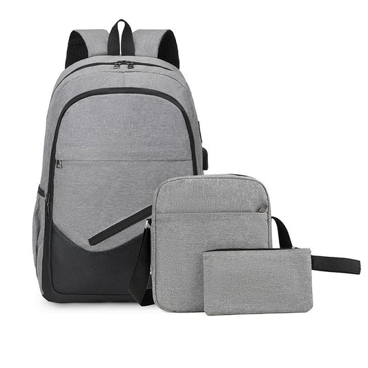 Backpack Women's Backpack Men's Korean Style Trendy Middle School Bag Large Capacity Travel Bag College Style Computer Bag Casual Bag
