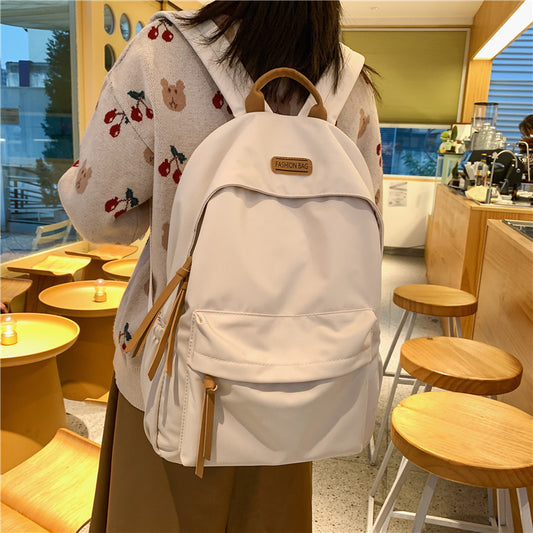 New Korean Style Schoolbag Women's Simple Cute Backpack for Middle School Students and College Students Backpack Travel Bag Premium Sense