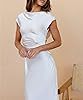 European and American Cross-Border Women's Clothing New Solid Color High-End Satin Slim One-Shoulder Sexy Backless Fishtail Dress
