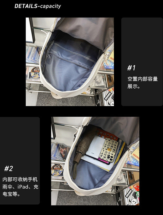 School Bag Female Campus Trendy Backpack 2025 New College Student Simple Junior High School High School Backpack Male Commuter Computer Bag
