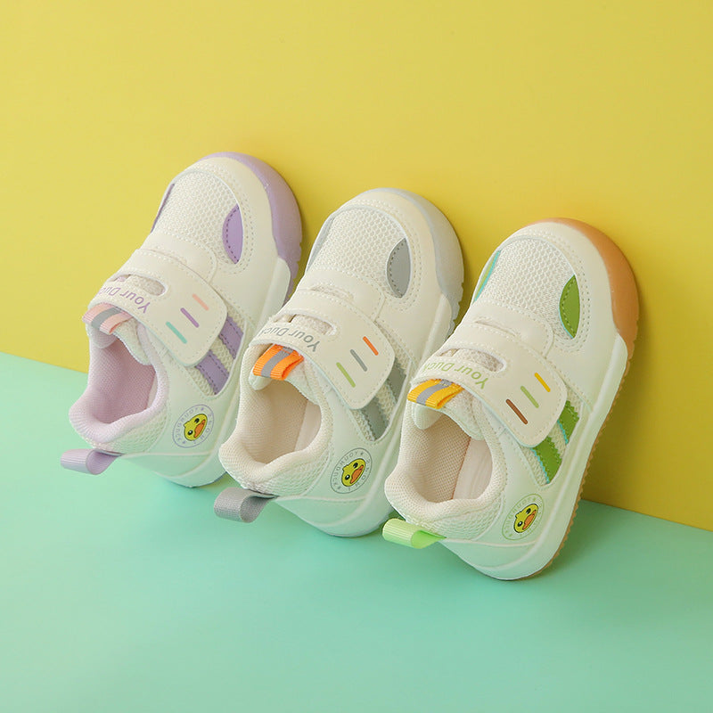 Functional Shoes, Spring and Autumn Models, Non-Slip, Wear-Resistant, Casual Boys' Mesh Shoes, Breathable Children's Sports Shoes for Small and Medium-Sized Children, Comfortable and Versatile